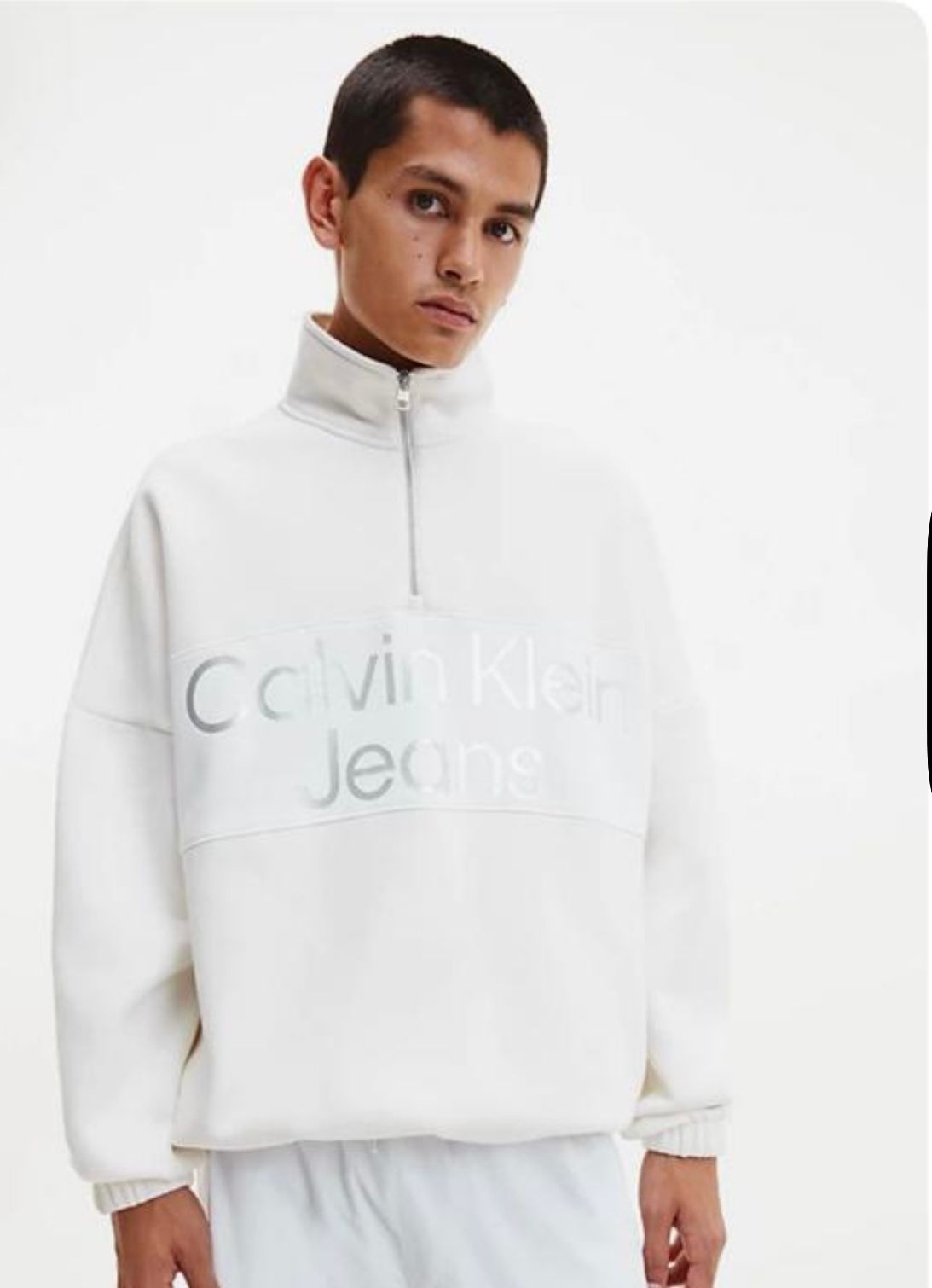 CK quarter  zipper